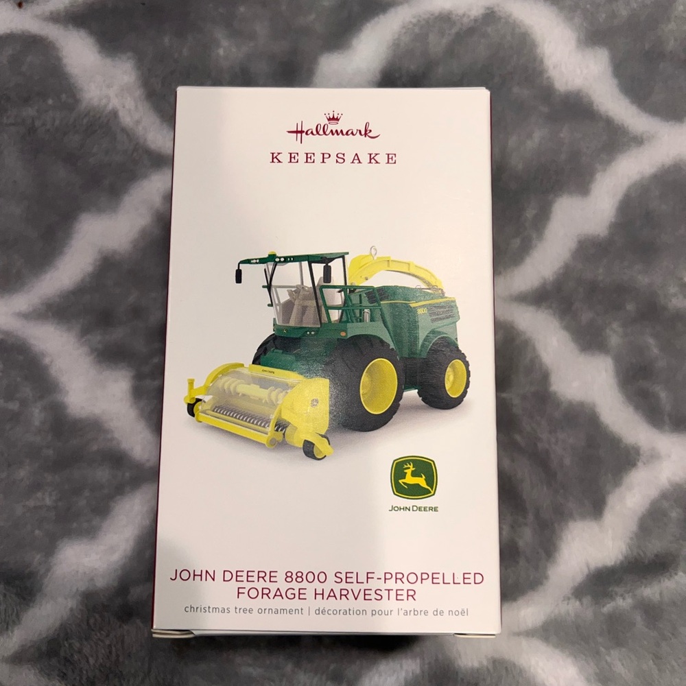 John Deere Green and Yellow Forage Harvester Keepsake Ornament